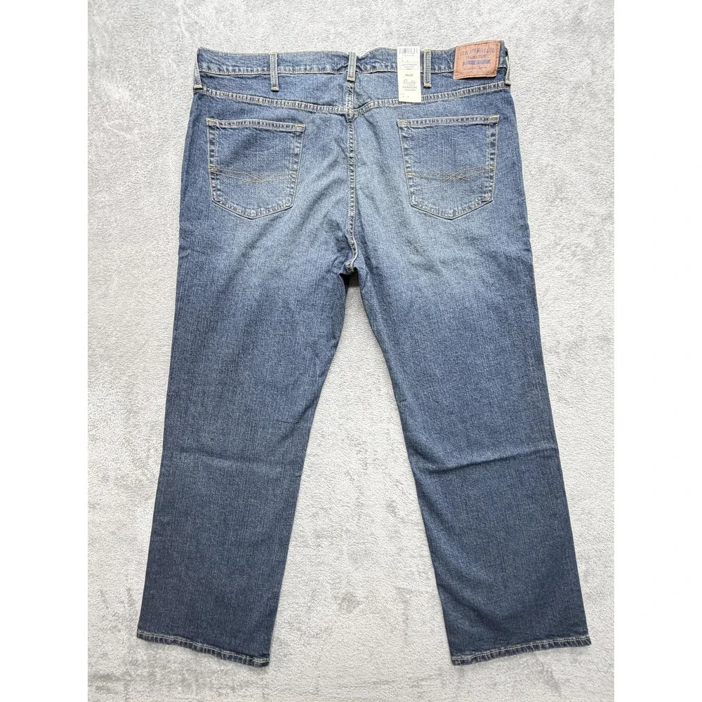 Levi Strauss Signature Relaxed Straight Jeans‎ Mens 44x30 Blue Medium Wash